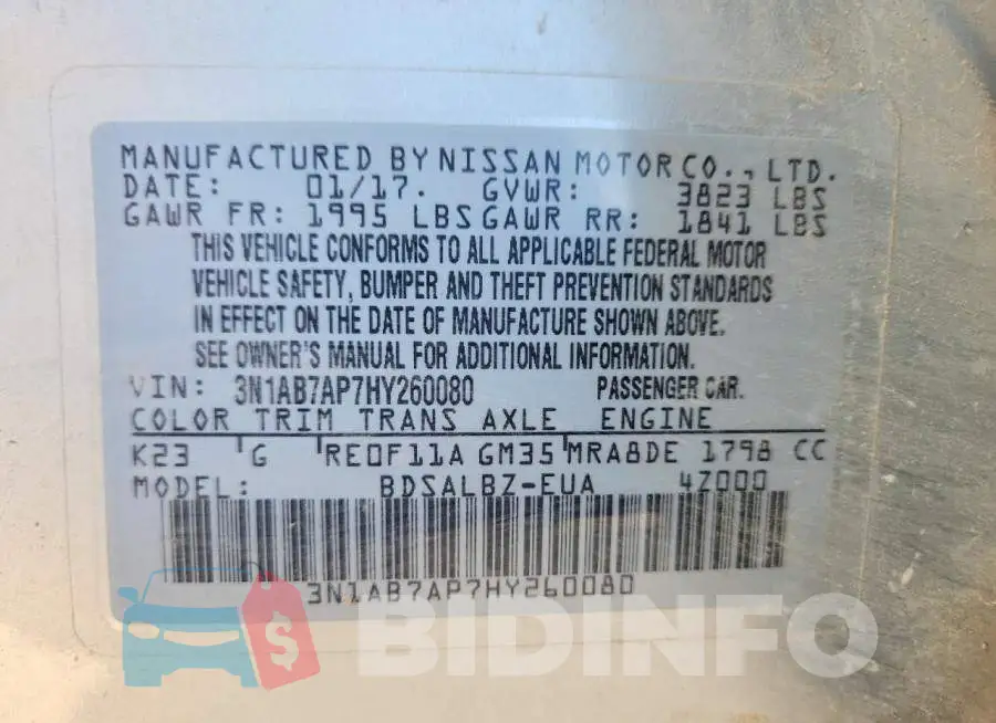 3N1AB7AP7HY260080 Photo# 12