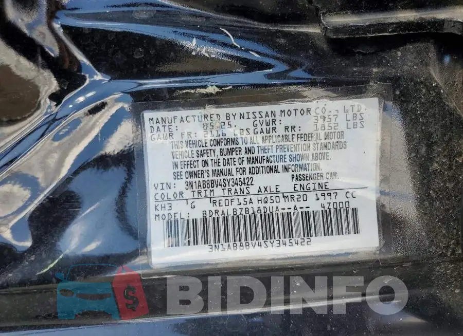 3N1AB8BV4SY345422 Photo# 12