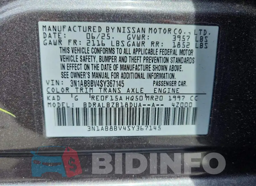 3N1AB8BV4SY367145 Photo# 12