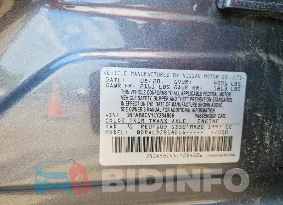 3N1AB8CV1LY284806 Photo# 13