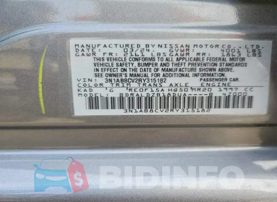 3N1AB8CV2RY315182 Photo# 12