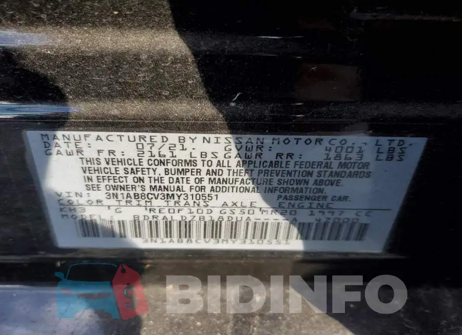 3N1AB8CV3MY310551 Photo# 12