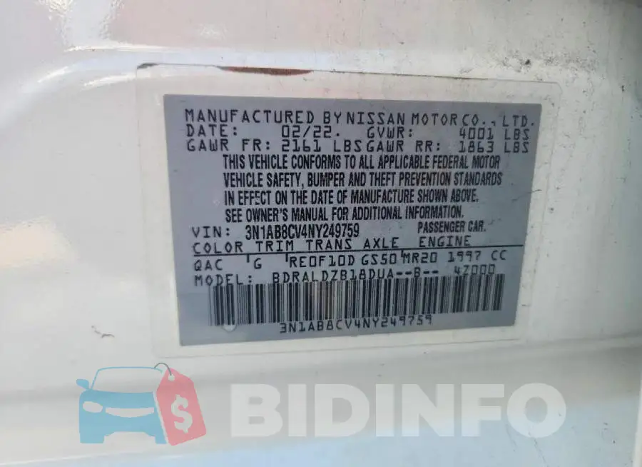 3N1AB8CV4NY249759 Photo# 12