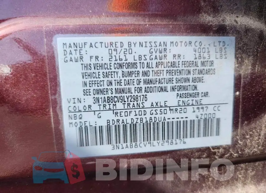 3N1AB8CV9LY298176 Photo# 12
