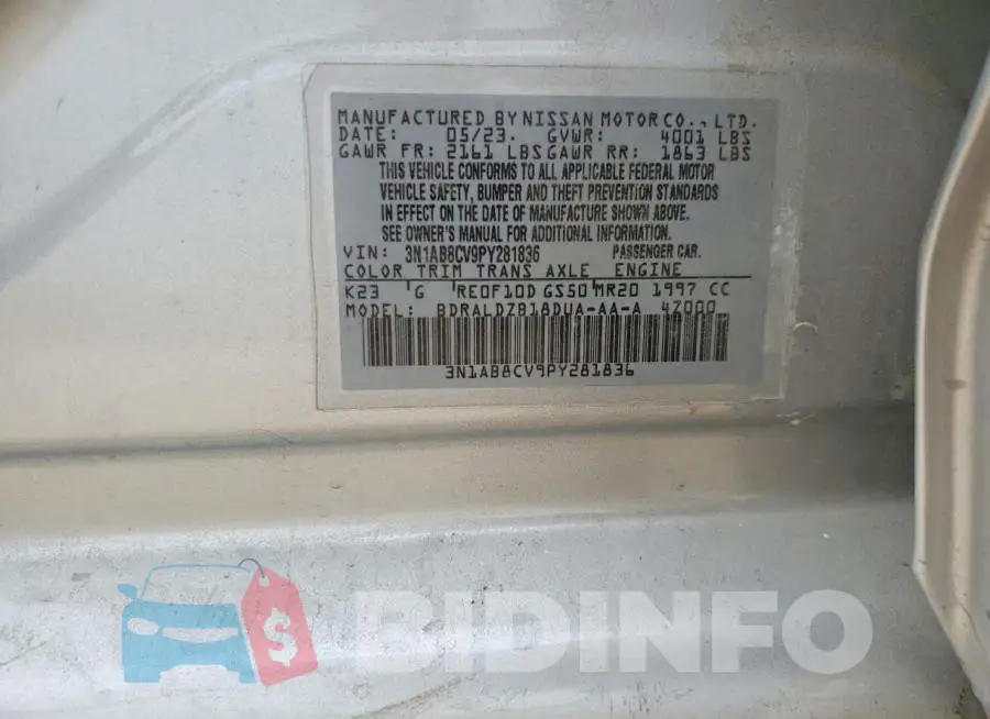 3N1AB8CV9PY281836 Photo# 12