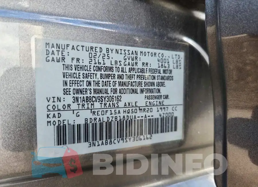 3N1AB8CV9SY306162 Photo# 12