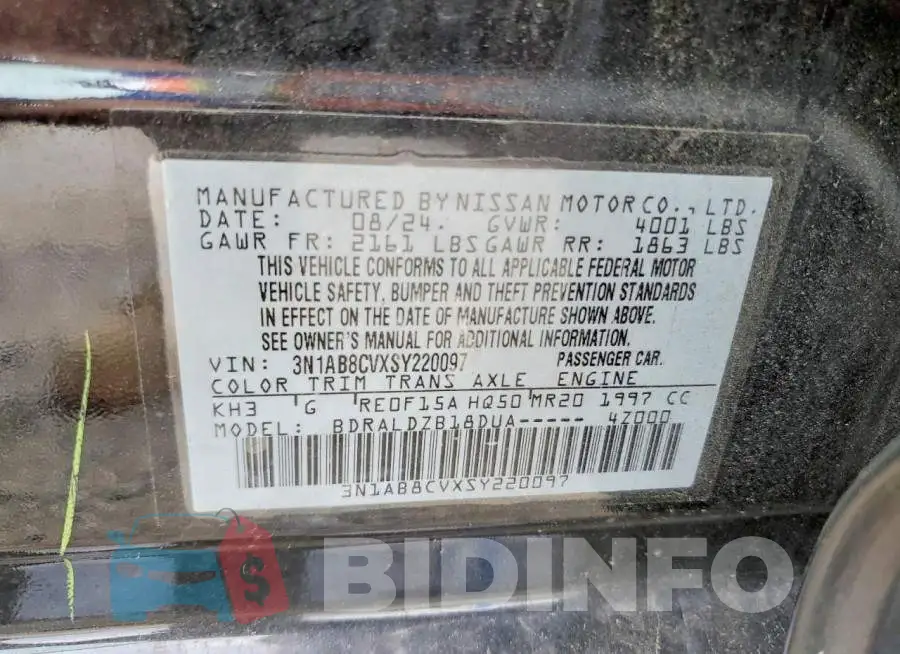 3N1AB8CVXSY220097 Photo# 12