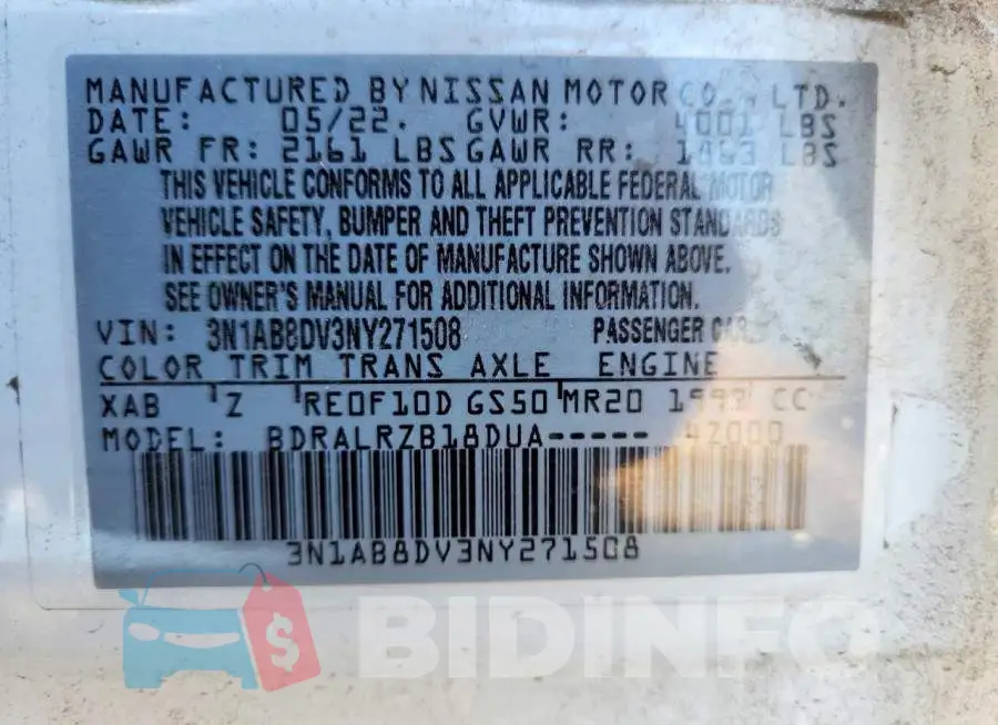 3N1AB8DV3NY271508 Photo# 13