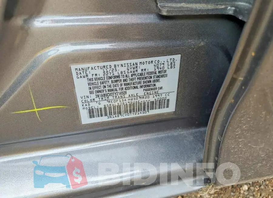 3N1AB9CV0TY214509 Photo# 12