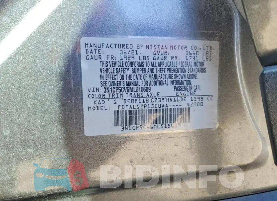 3N1CP5CV6ML515609 Photo# 12