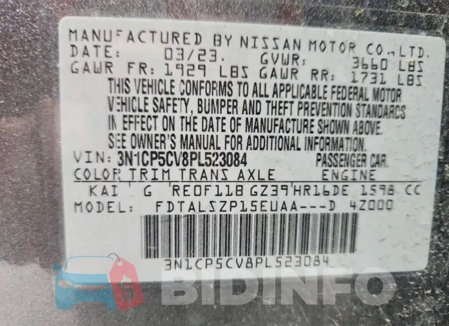 3N1CP5CV8PL523084 Photo# 13
