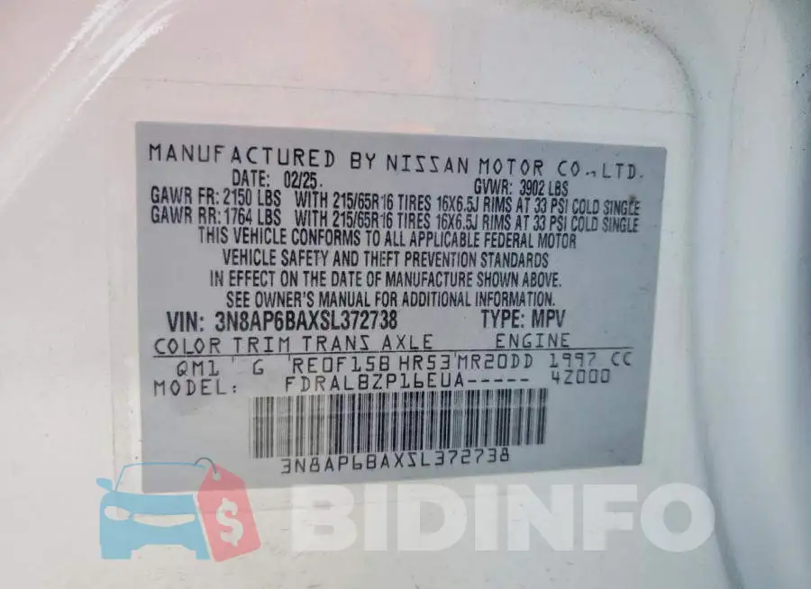3N8AP6BAXSL372738 Photo# 13