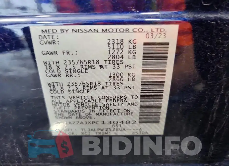 5N1AZ2AJXPC130482 Photo# 13