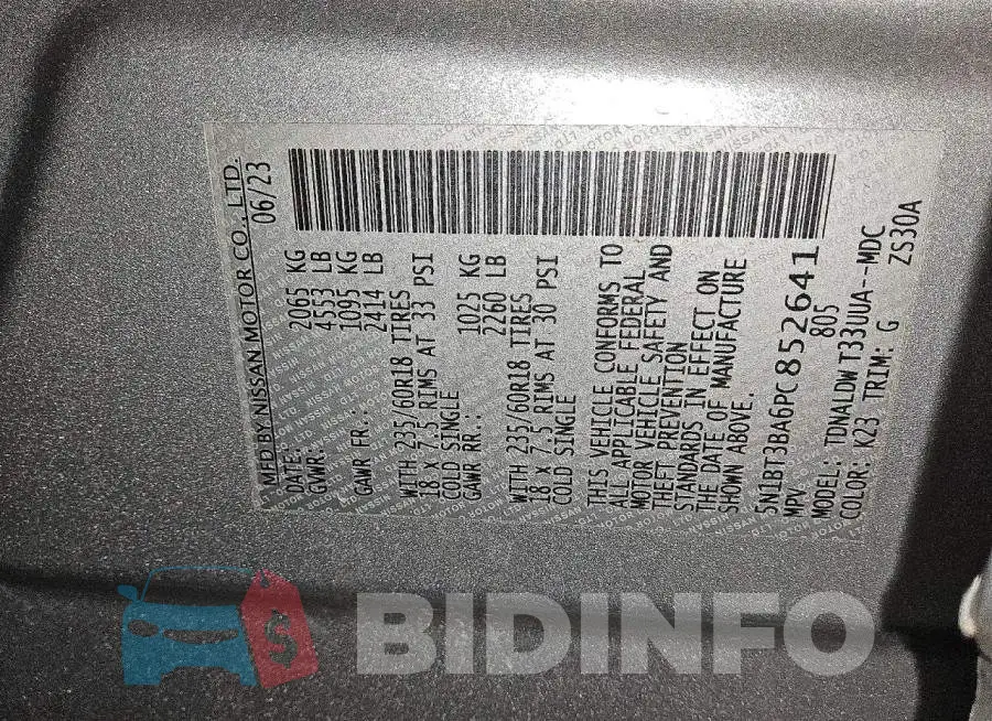 5N1BT3BA6PC852641 Photo# 13