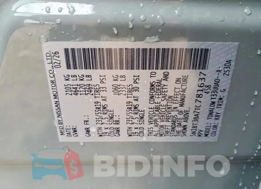 5N1BT3BA7TC781637 Photo# 14