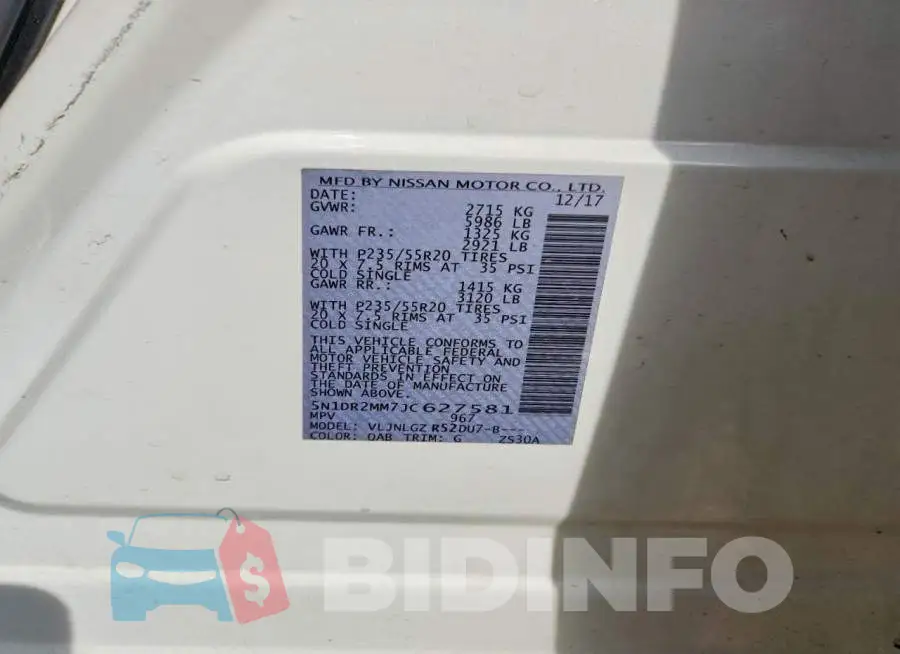 5N1DR2MM7JC627581 Photo# 13