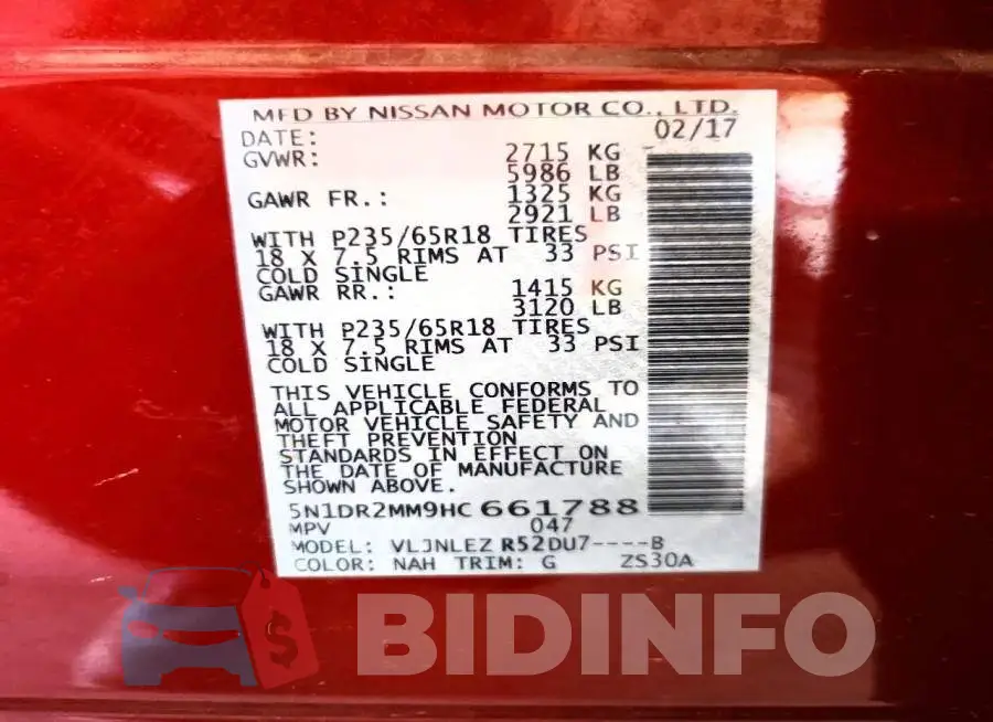 5N1DR2MM9HC661788 Photo# 12