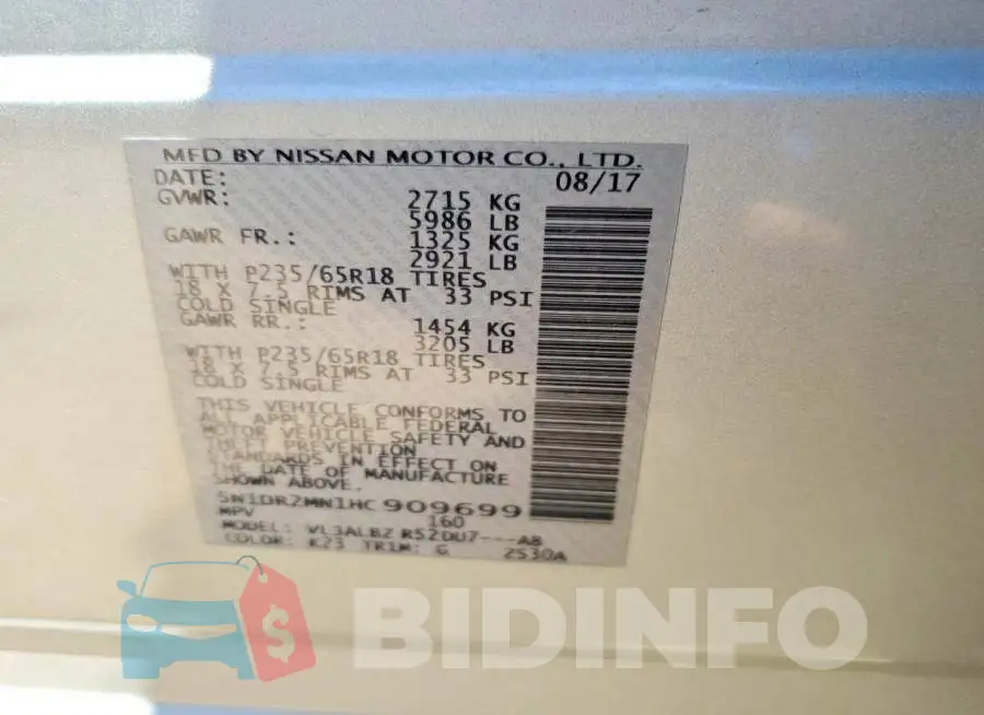 5N1DR2MN1HC909699 Photo# 12