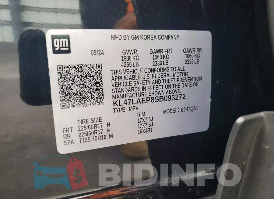 KL47LAEP8SB093272 Photo# 13