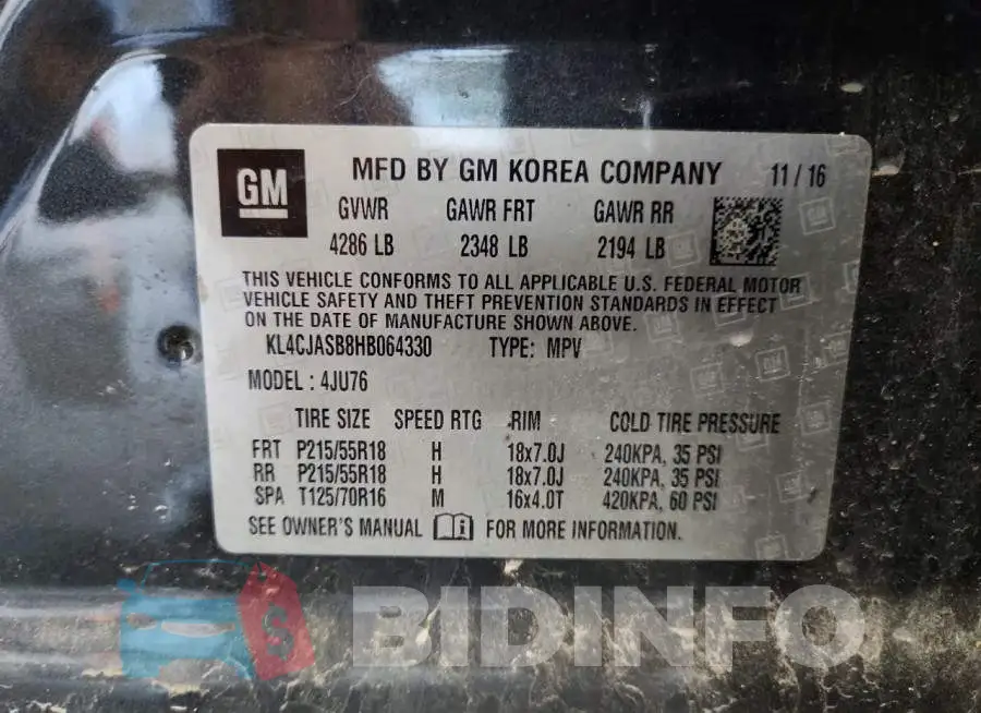 KL4CJASB8HB064330 Photo# 12