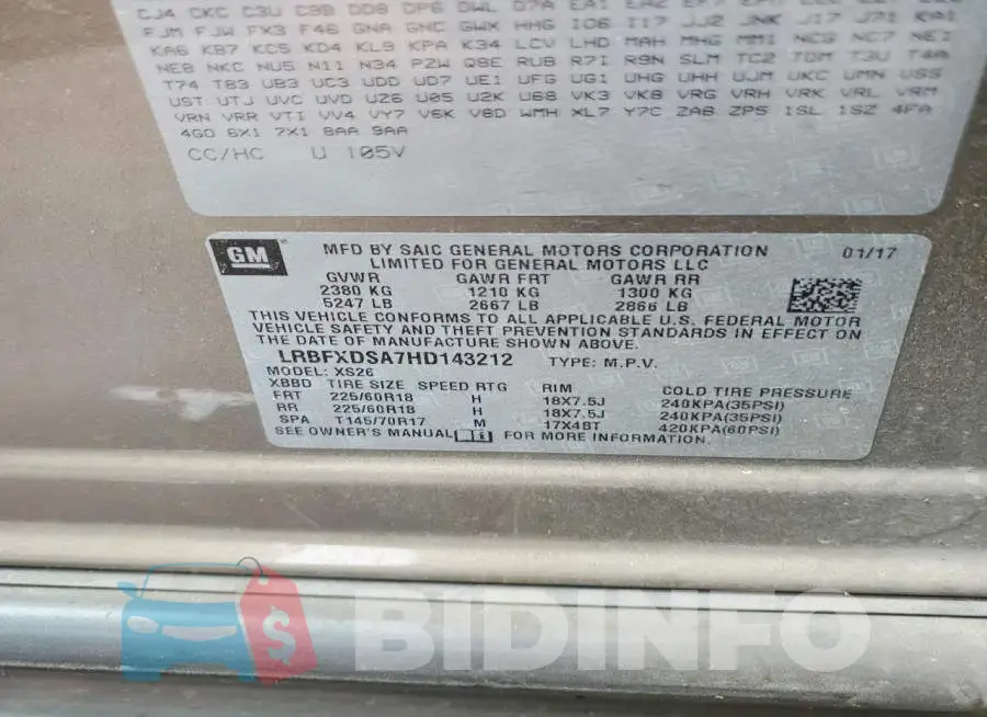 LRBFXDSA7HD143212 Photo# 13