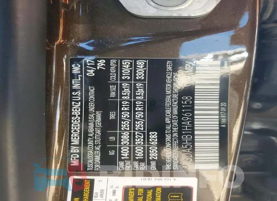 4JGDA5HB1HA961158 Photo# 13