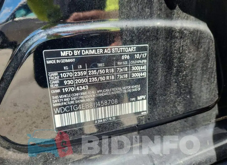 WDCTG4EB8JJ458708 Photo# 13