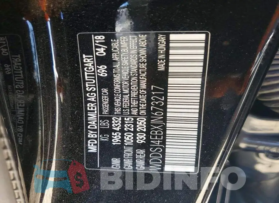 WDDSJ4EBXJN673217 Photo# 12