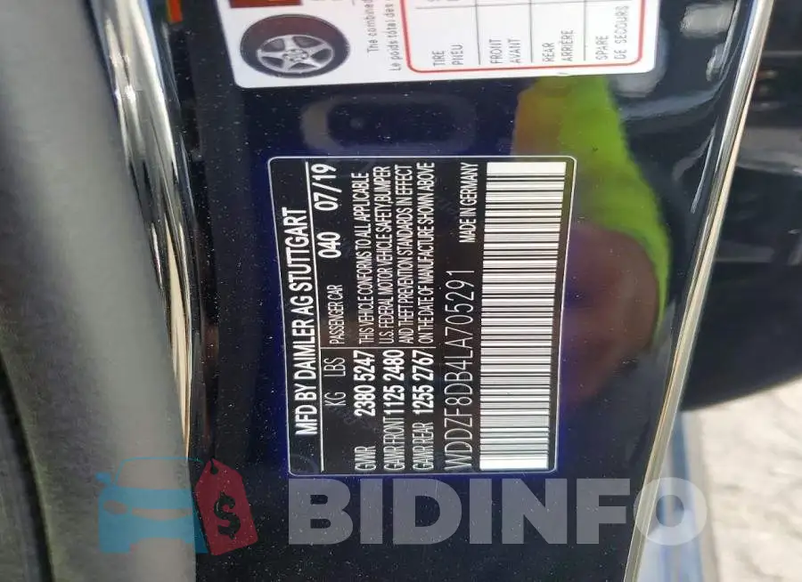 WDDZF8DB4LA705291 Photo# 12