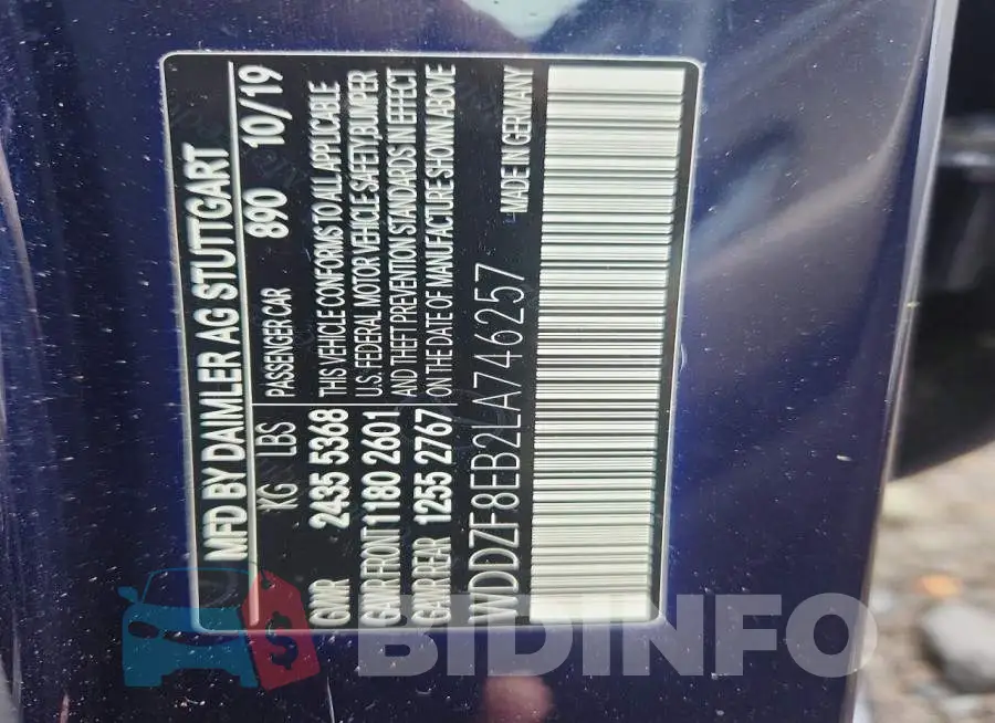 WDDZF8EB2LA746257 Photo# 13