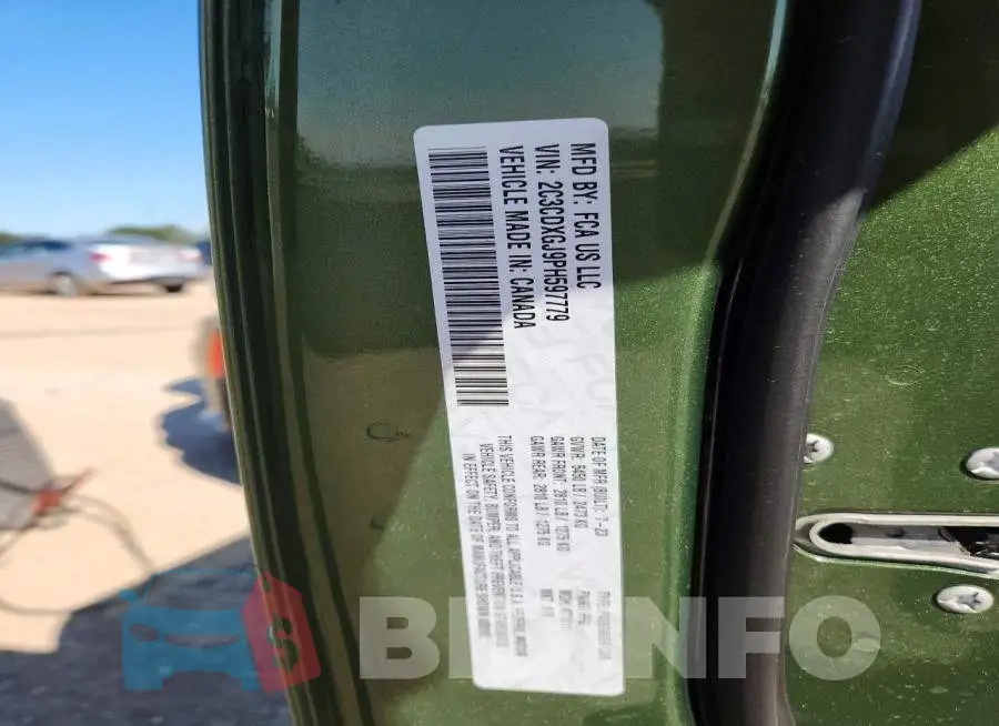 2C3CDXGJ9PH597779 Photo# 13