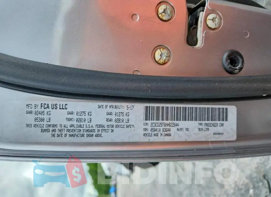2C3CDZBT6HH622644 Photo# 13