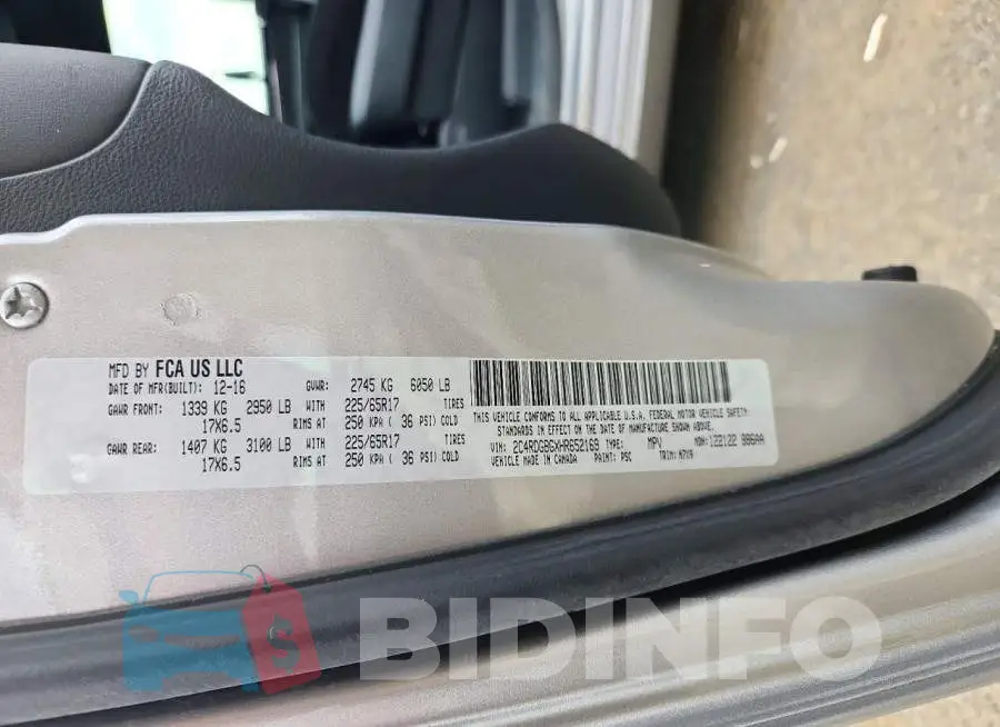 2C4RDGBGXHR652169 Photo# 14