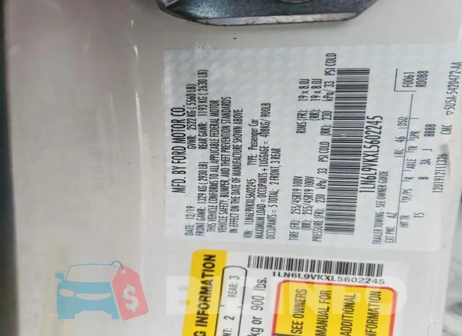 1LN6L9VKXL5602245 Photo# 12