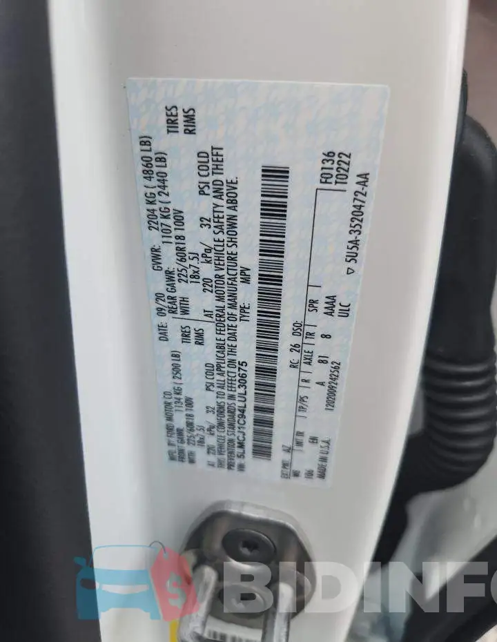5LMCJ1C94LUL30675 Photo# 13