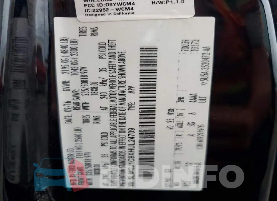 5LMCJ1C9XHUL24709 Photo# 13