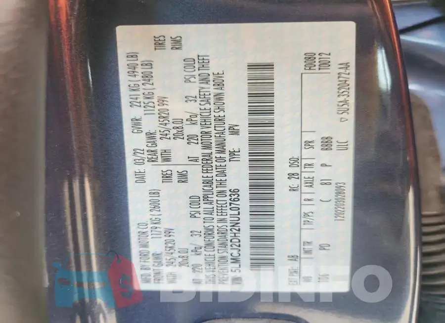 5LMCJ2DH2NUL07636 Photo# 13