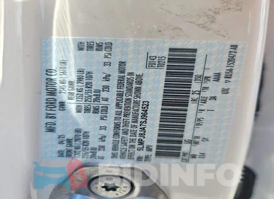 5LMPJ8JA7SJ964523 Photo# 13