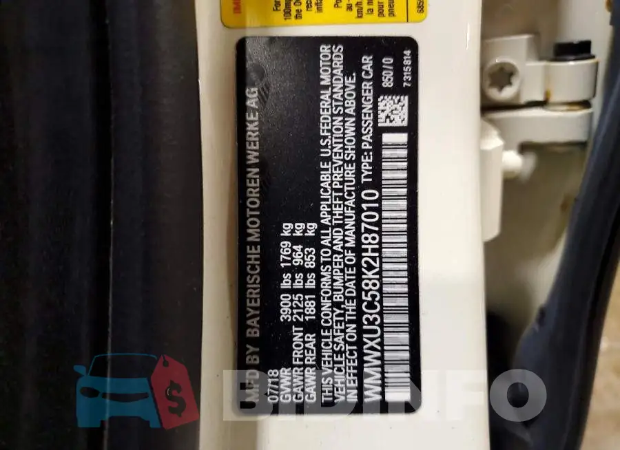 WMWXU3C58K2H87010 Photo# 13
