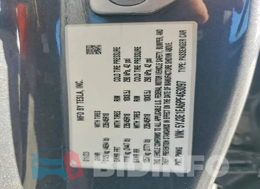 5YJ3E1EA6PF463097 Photo# 12