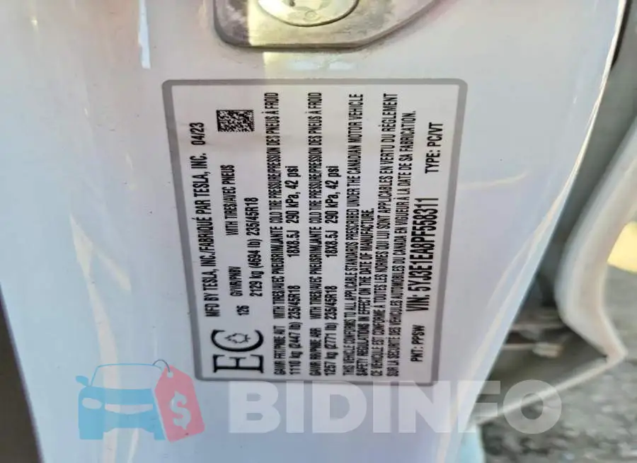 5YJ3E1EA8PF558311 Photo# 12