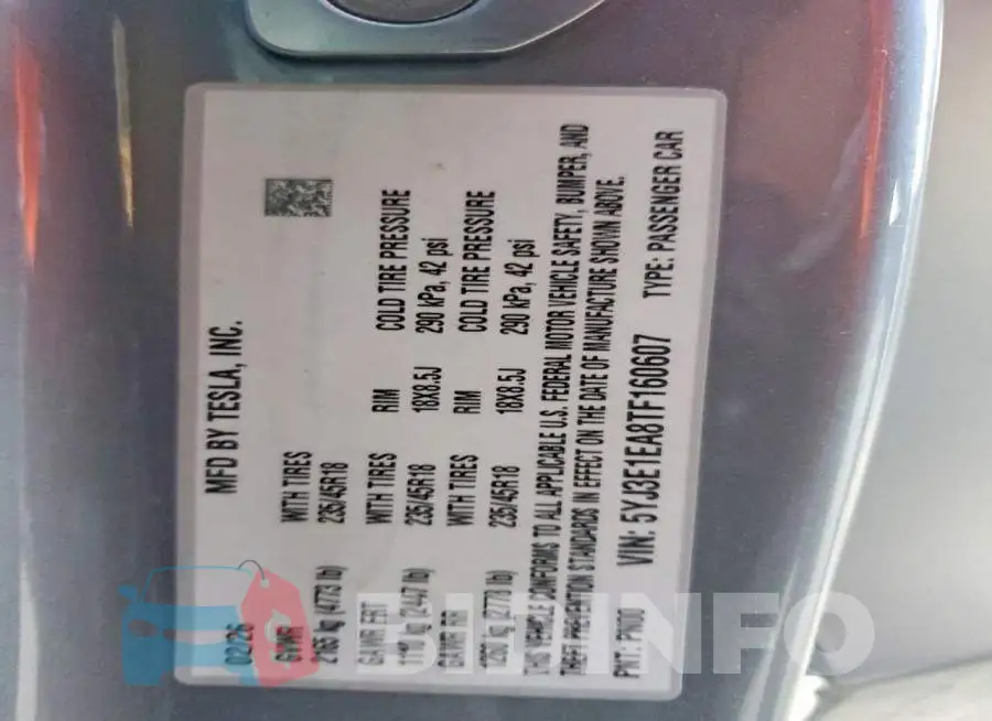 5YJ3E1EA8TF160607 Photo# 13