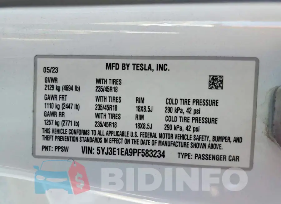 5YJ3E1EA9PF583234 Photo# 12