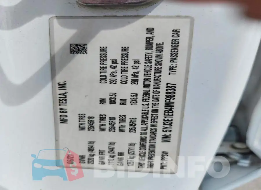 5YJ3E1EB4MF988387 Photo# 12