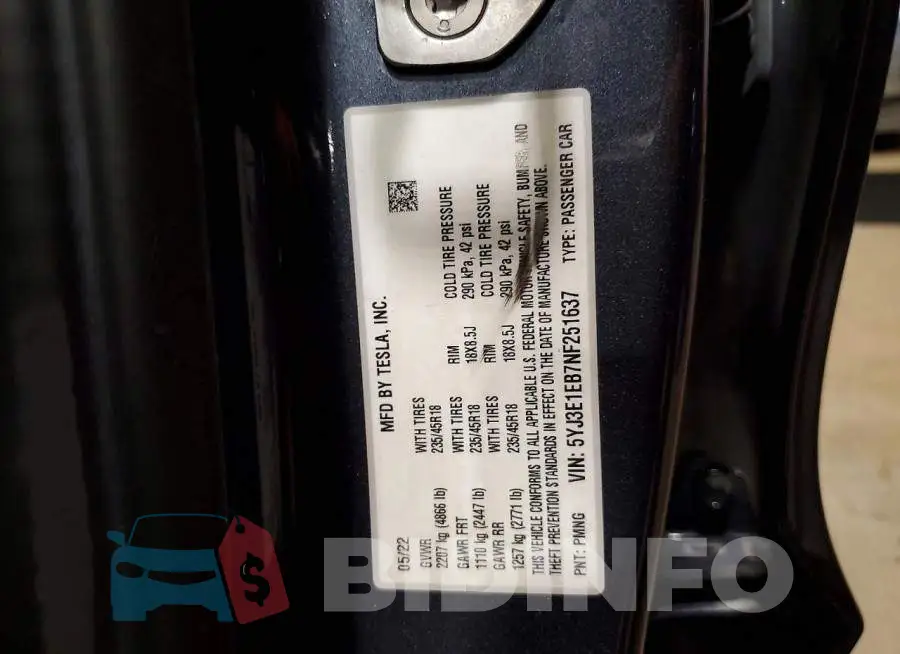 5YJ3E1EB7NF251637 Photo# 13