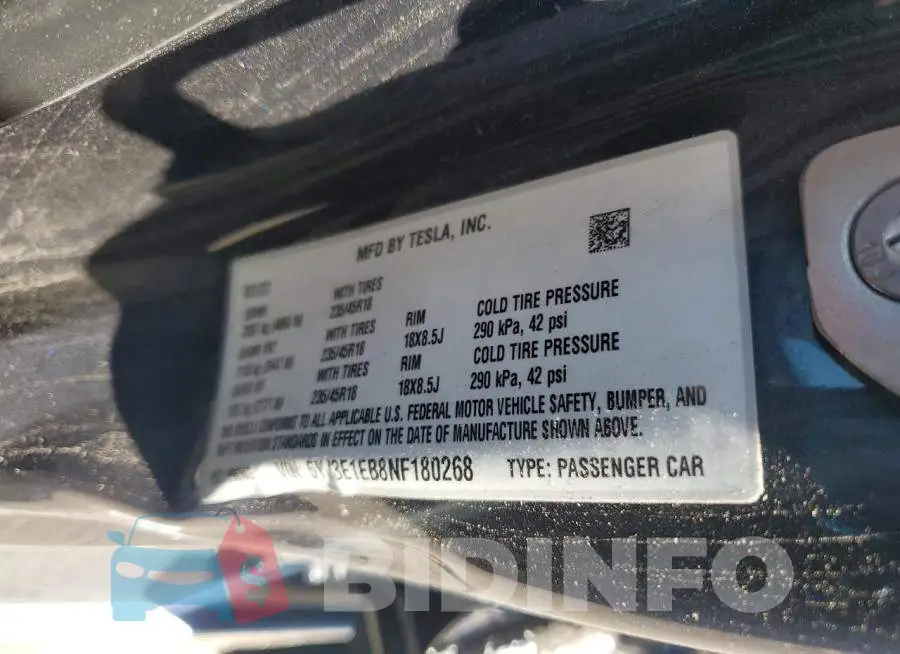 5YJ3E1EB8NF180268 Photo# 12
