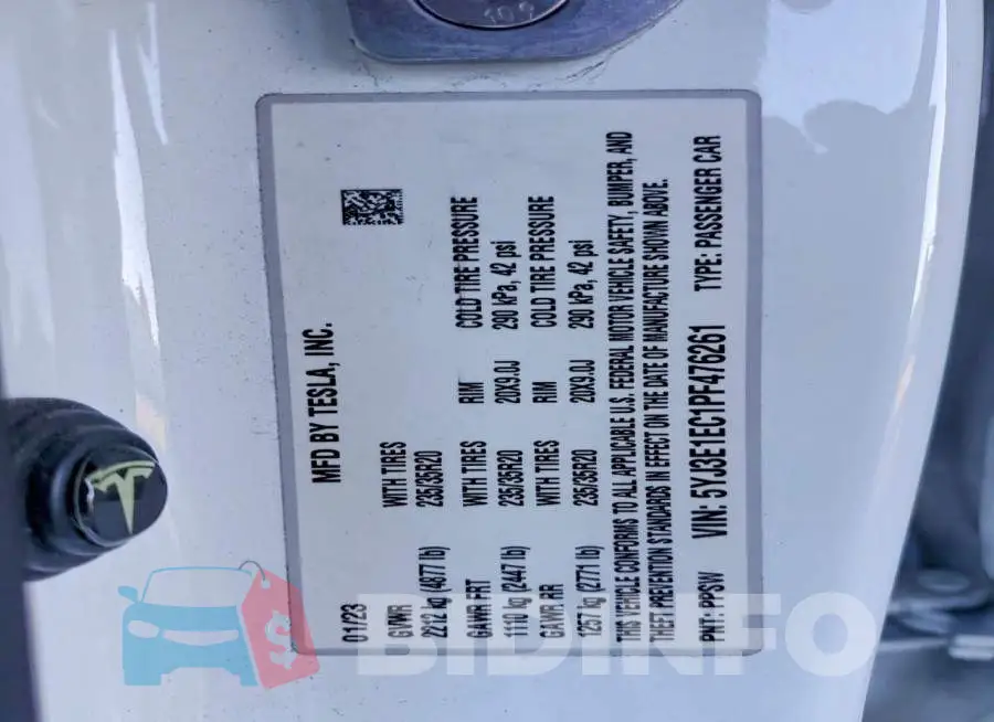 5YJ3E1EC1PF476261 Photo# 13