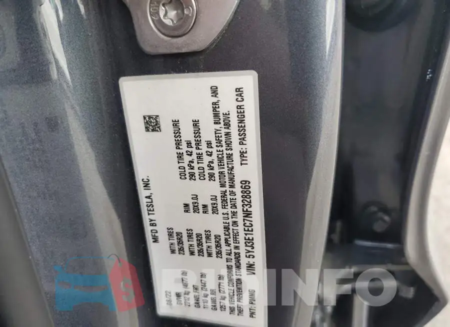 5YJ3E1EC7NF328869 Photo# 12