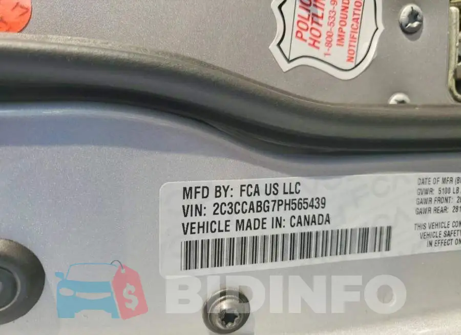 2C3CCABG7PH565439 Photo# 13