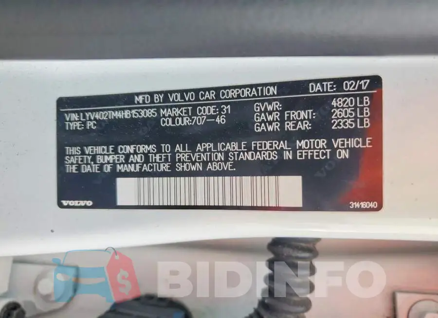 LYV402TM4HB153085 Photo# 13